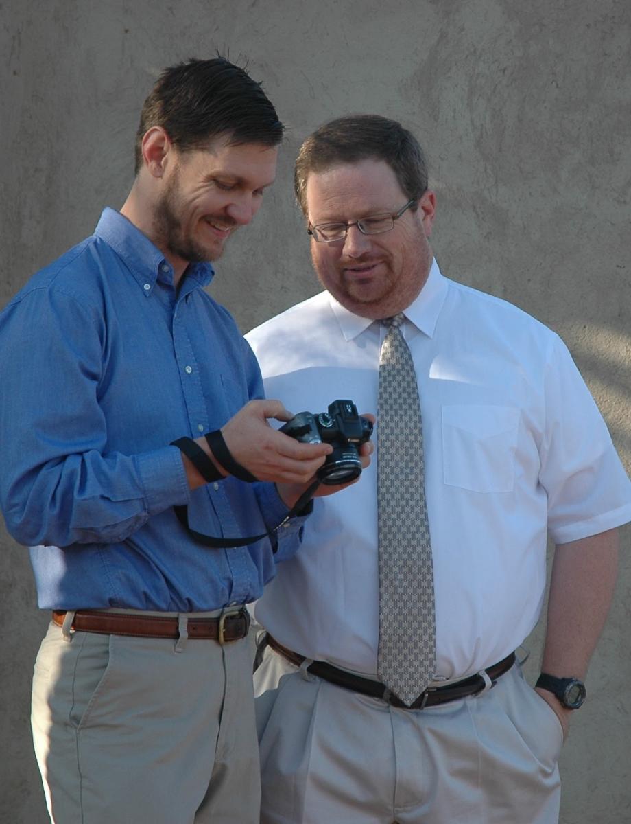 Chris and Jeff Rader working on a trip in Zambia