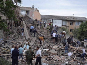 Destruction in Donetsk