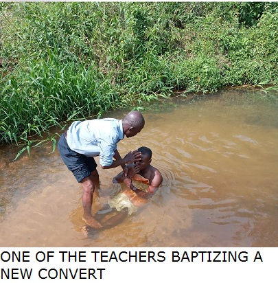 Baptizing in the river