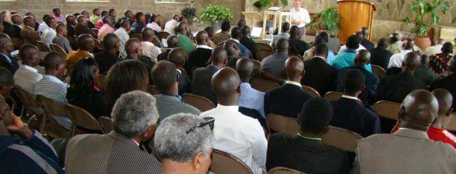 Preachers from around Kenya receiving the Solar Players