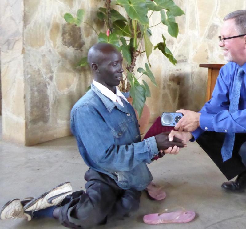 Isaac Kibor with Tim Burow