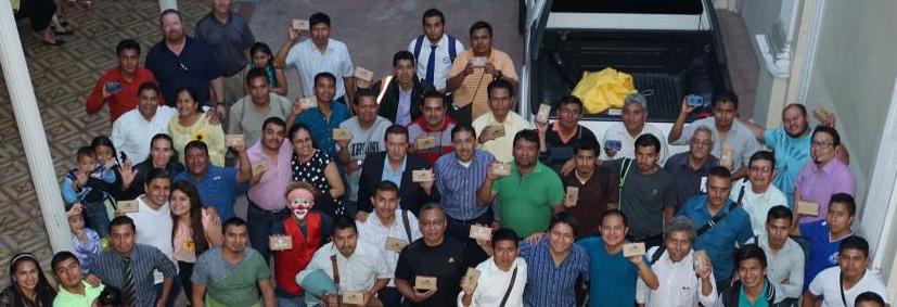 Solar hand out in Guatemala